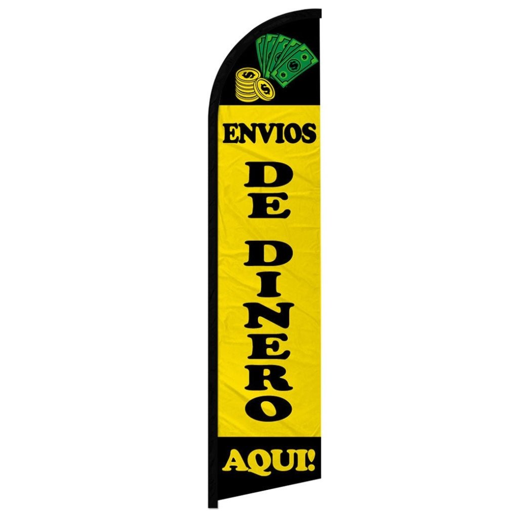 Envios De Dinero Aqui Windless Banner Flag - Flags Importer