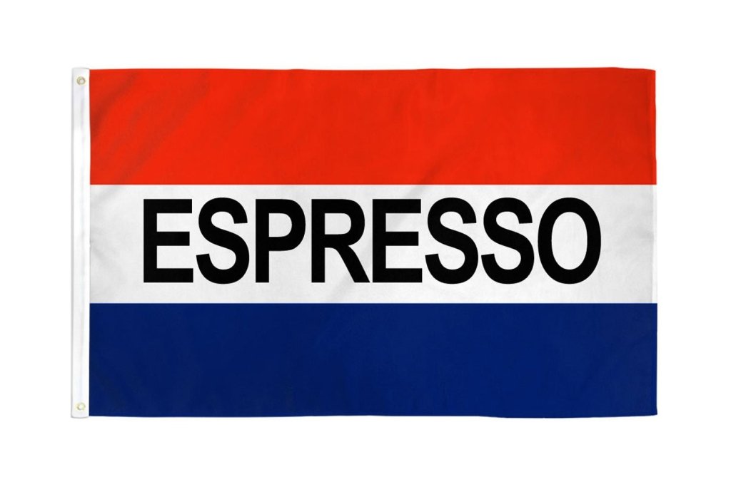 Espresso Flag 3x5ft Poly - Flags Importer