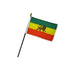 Ethiopia (Lion) 4x6in Stick Flag - Flags Importer