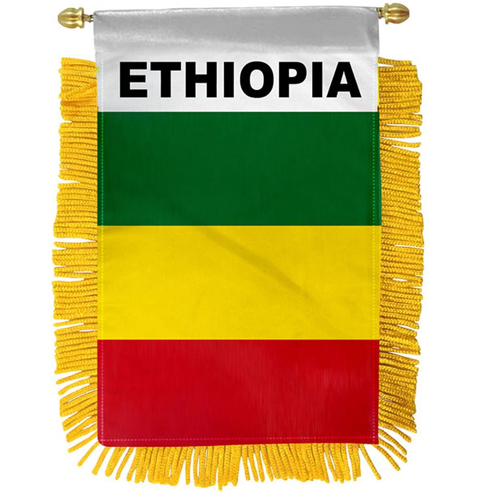 Ethiopia (Plain) Mini Banner - Flags Importer