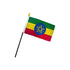 Ethiopia (Star) 4x6in Stick Flag - Flags Importer