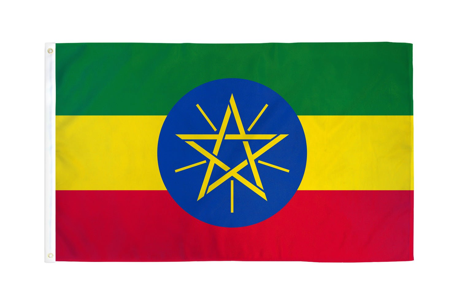 Ethiopia (Star) Flag 3x5ft Poly - Flags Importer