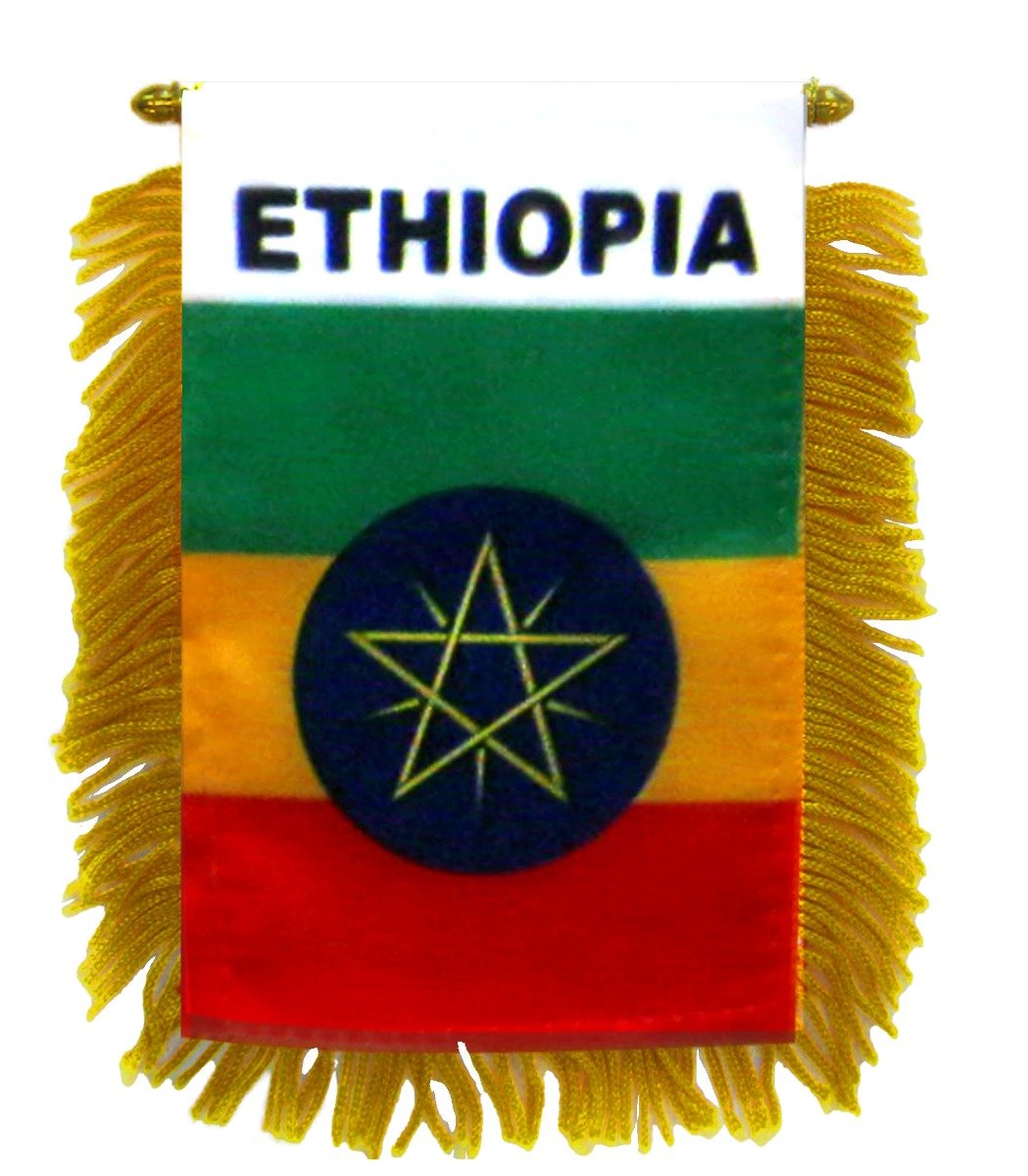 Ethiopia (Star) Mini Banner - Flags Importer