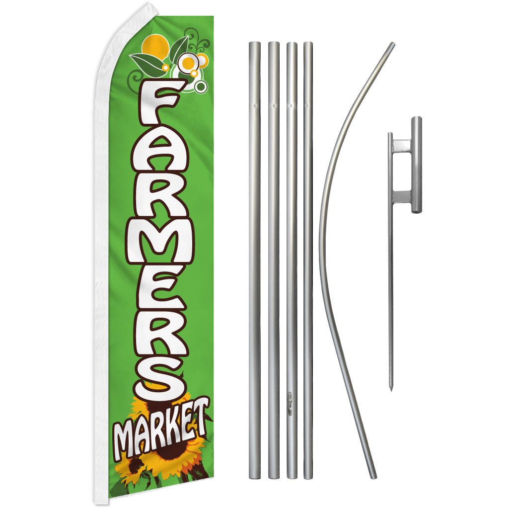 Farmer's Market Super Flag & Pole Kit - Flags Importer