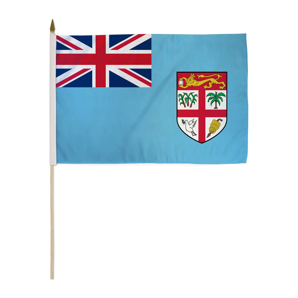 Fiji 12x18in Stick Flag - Flags Importer