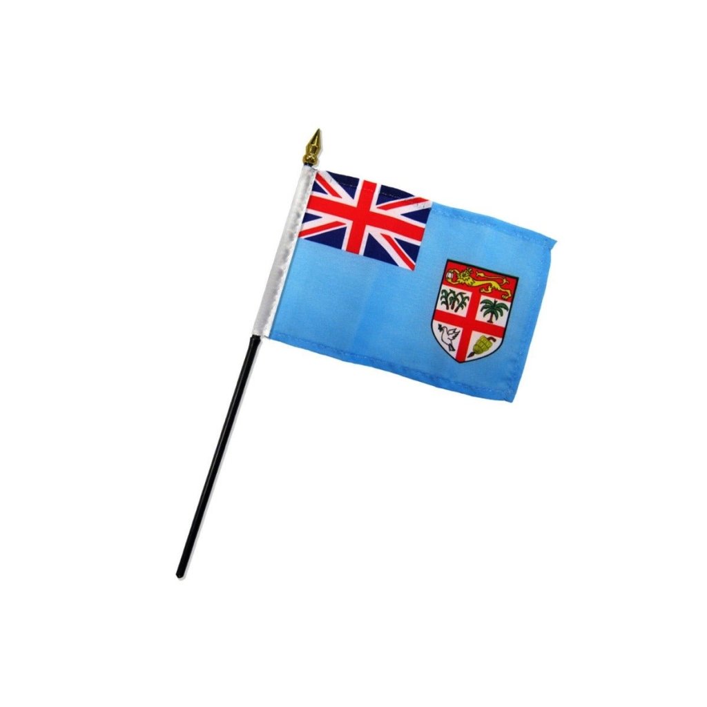 Fiji 4x6in Stick Flag - Flags Importer