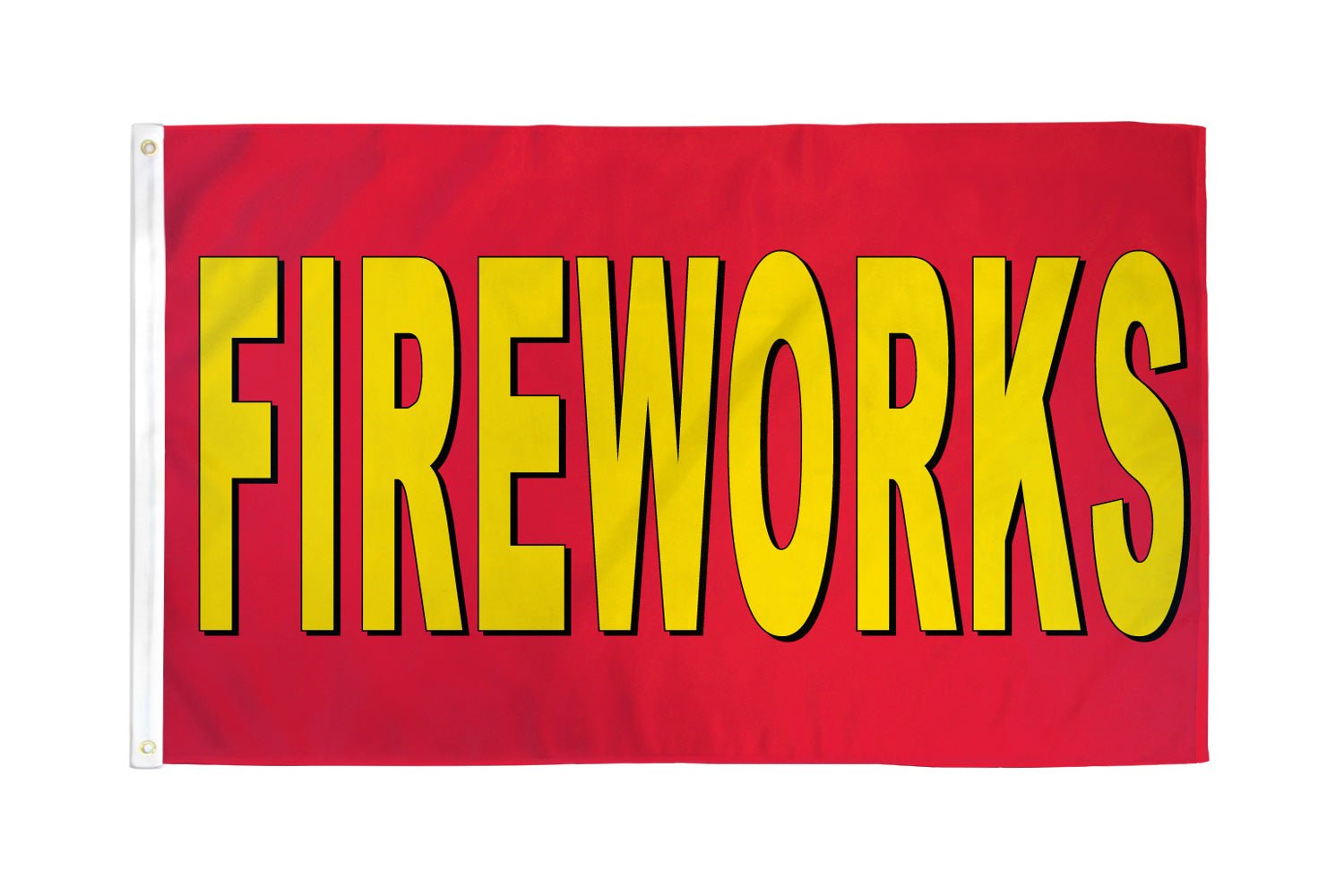 Fireworks (Red) Flag 3x5ft Poly - Flags Importer