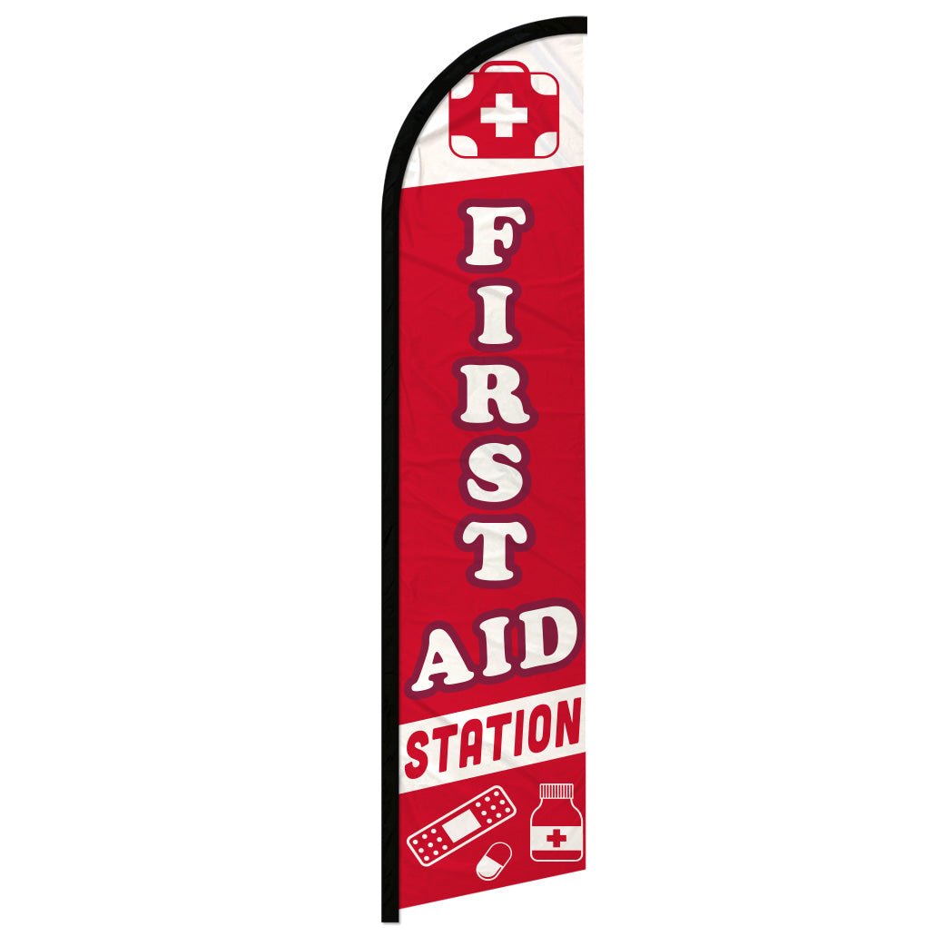 First Aid Station Windless Banner Flag - Flags Importer