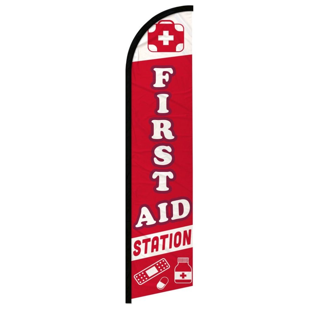 First Aid Station Windless Banner Flag - Flags Importer