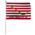 First Navy Jack 12x18in Stick Flag - Flags Importer