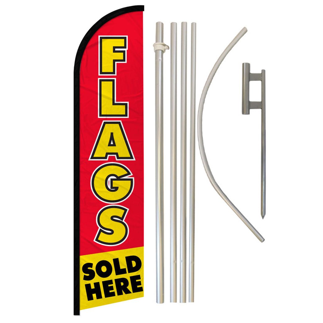 Flags Sold Here Windless Banner Flag & Pole Kit - Flags Importer