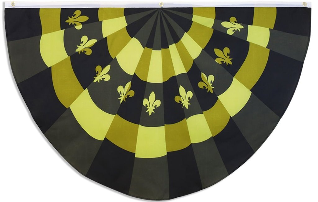 Fleur De Lis Black Bunting Flag 5x3ft Poly - Flags Importer