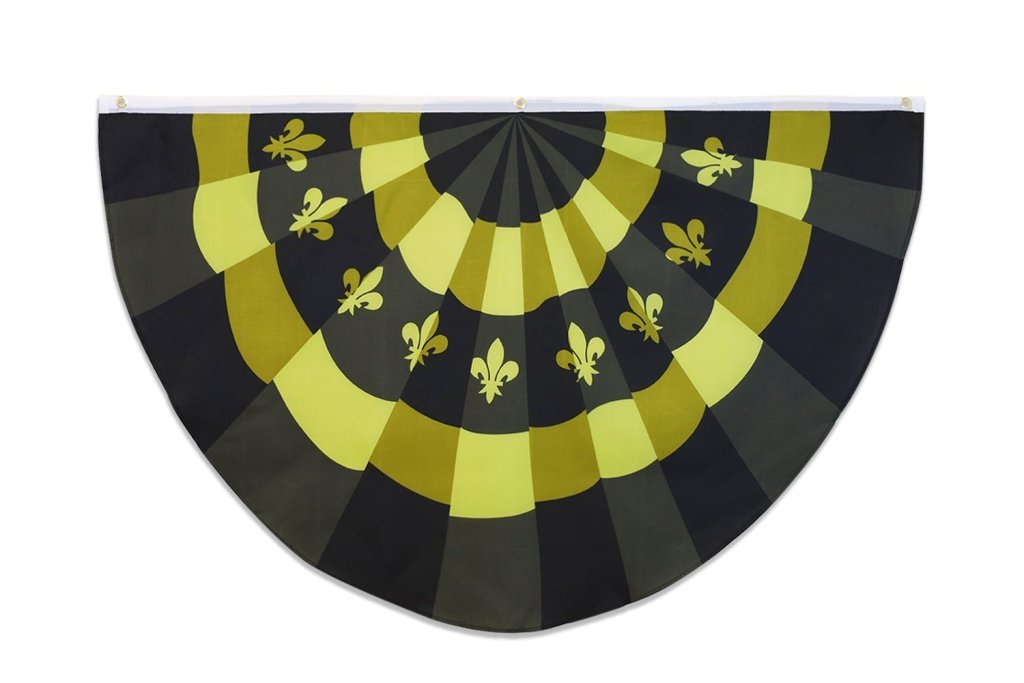 Fleur De Lis Black Bunting Flag 5x3ft Poly - Flags Importer