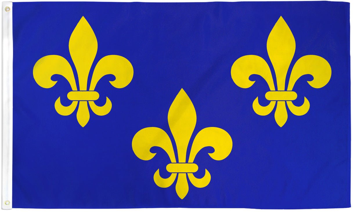 Fleur De Lis (Blue 3) Flag 3x5ft Poly - Flags Importer