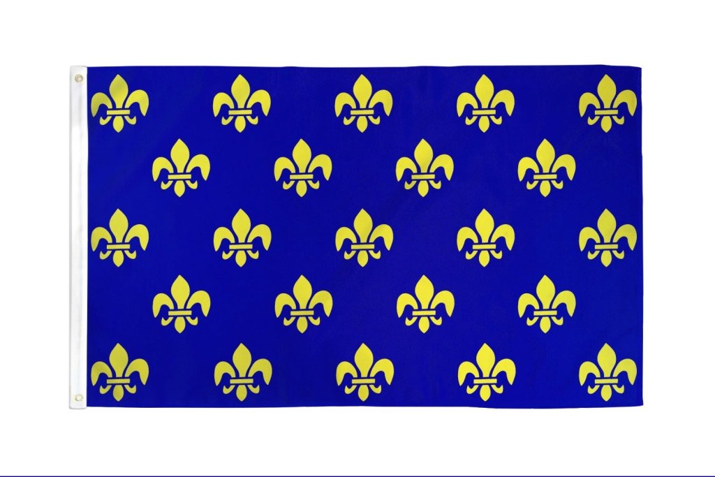 Fleur De Lis (Blue Multi) Flag 3x5ft Poly - Flags Importer