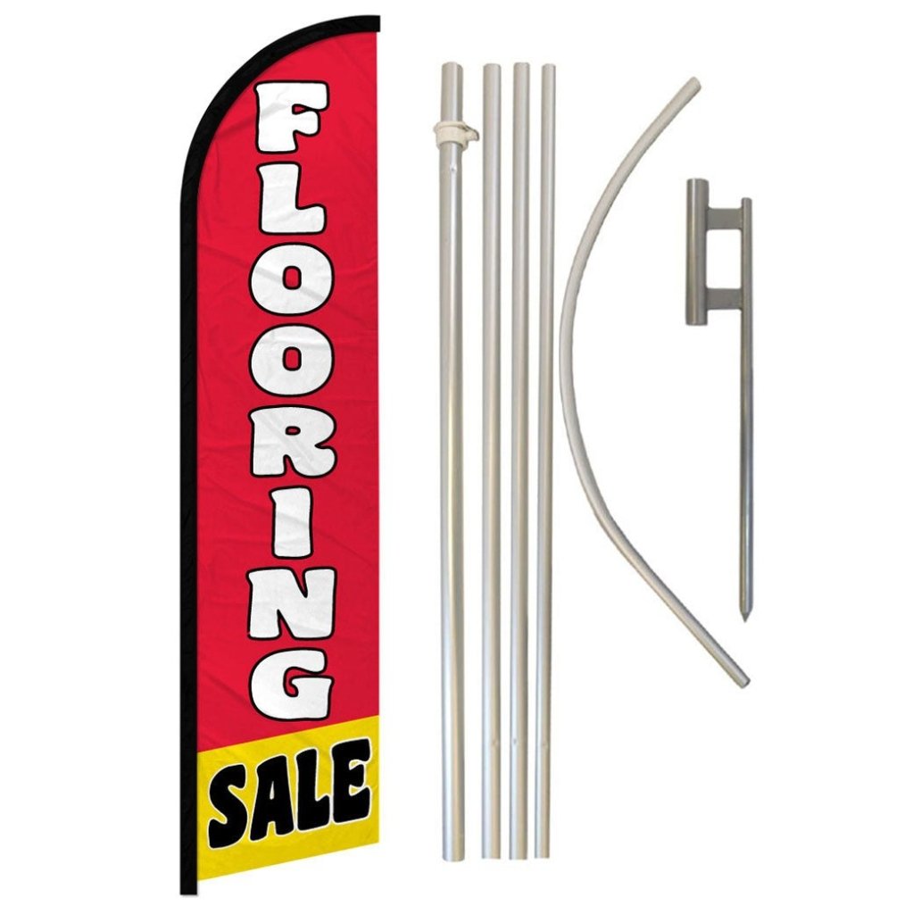 Flooring Sale Windless Banner Flag & Pole Kit - Flags Importer