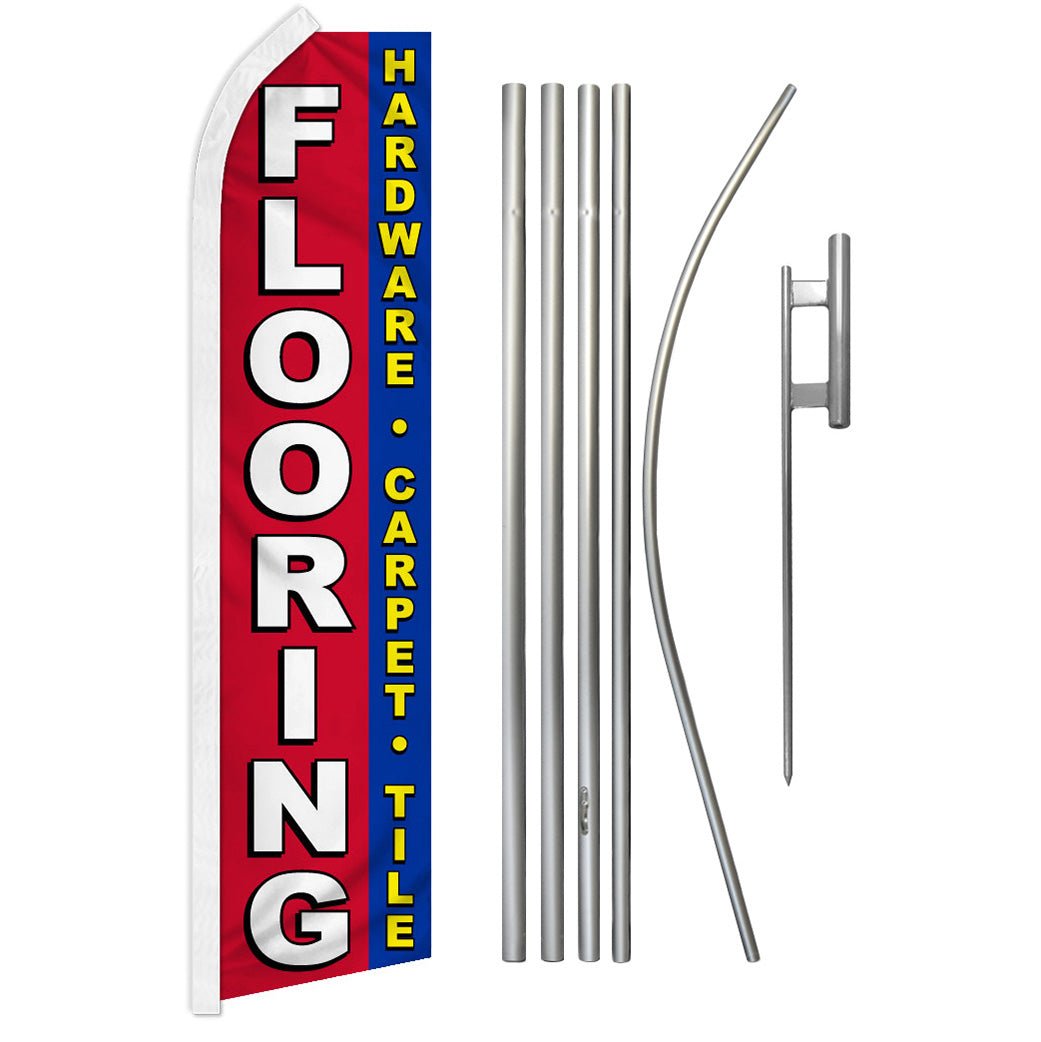 Flooring Super Flag & Pole Kit - Flags Importer