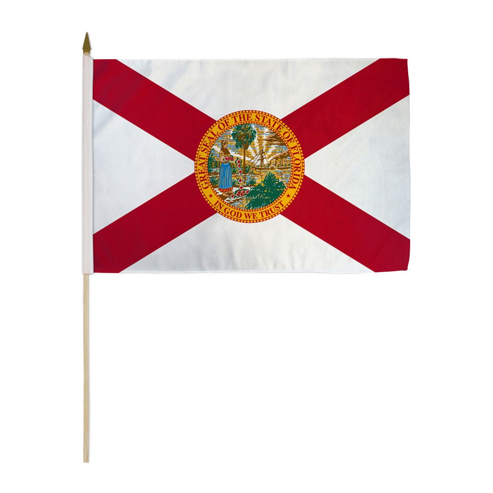 Florida 12x18in Stick Flag - Flags Importer