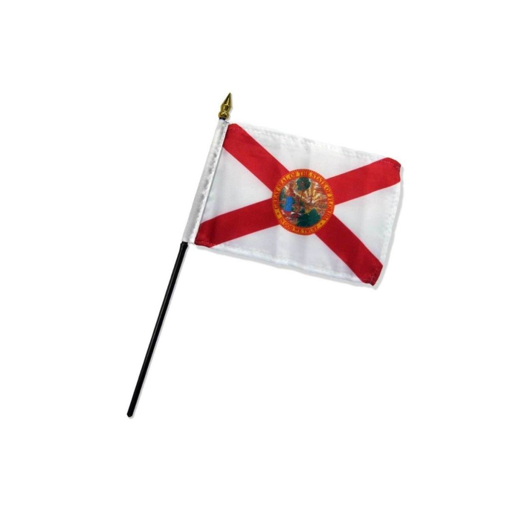 Florida 4x6in Stick Flag - Flags Importer