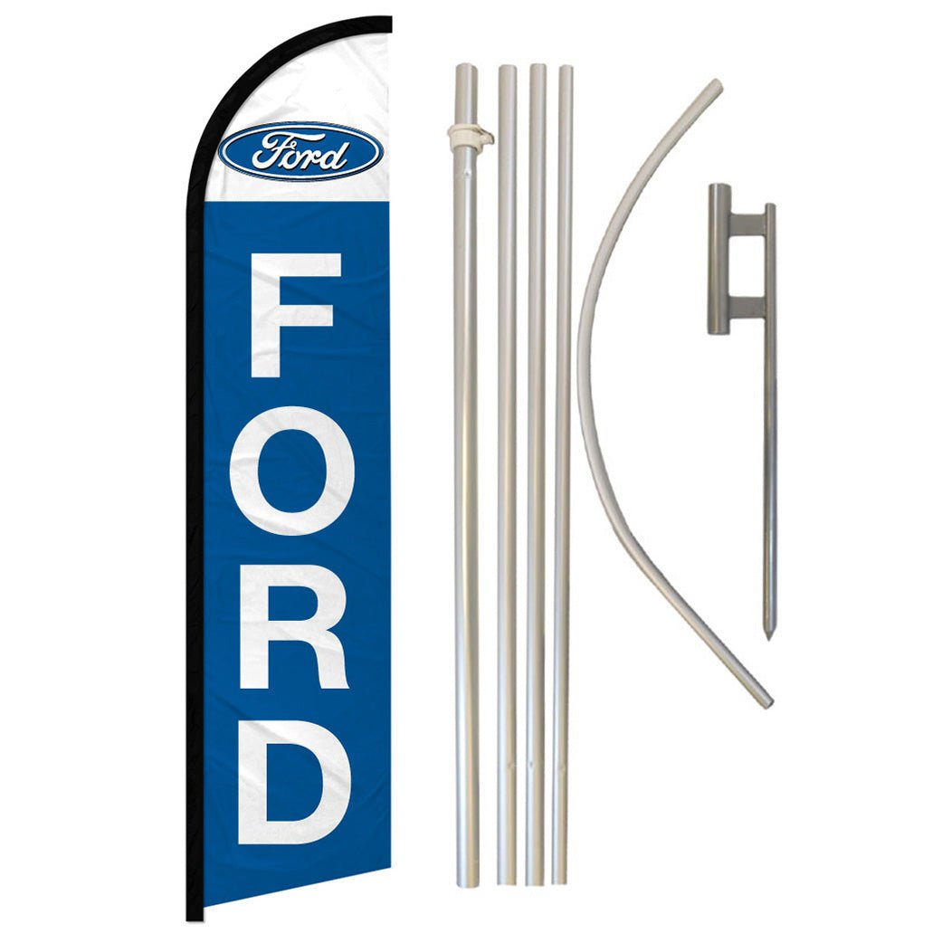 Ford Windless Banner Flag & Pole Kit - Flags Importer