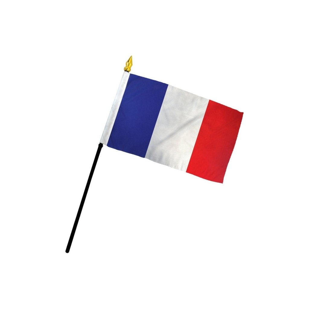 France 4x6in Stick Flag - Flags Importer