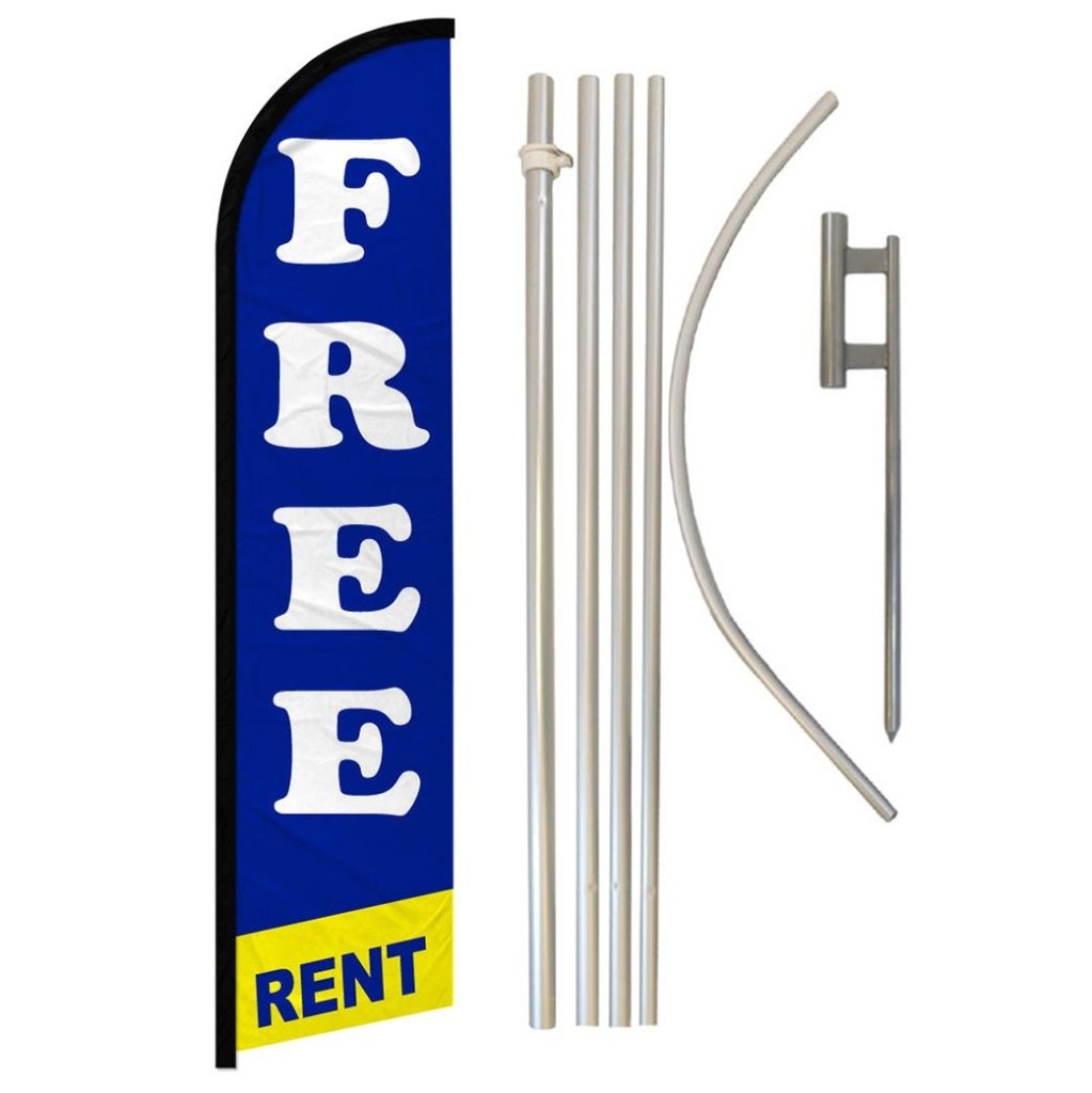 Free Rent Windless Banner Flag & Pole Kit - Flags Importer