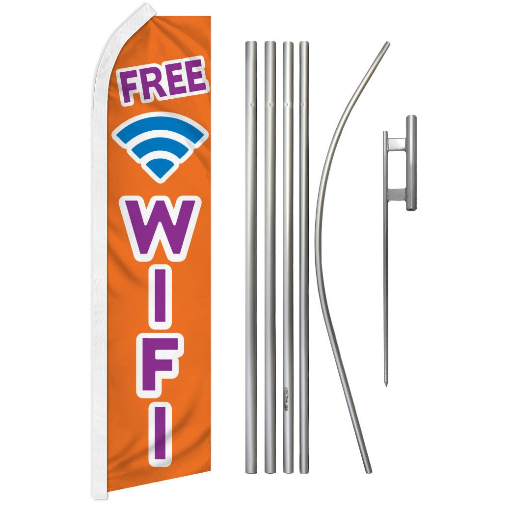 Free Wifi Super Flag & Pole Kit - Flags Importer