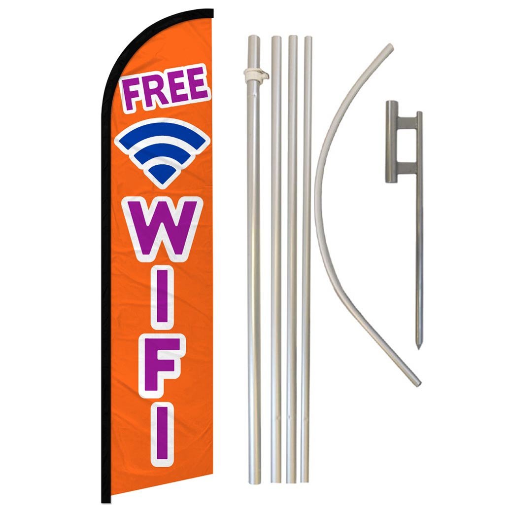 Free Wifi Windless Banner Flag & Pole Kit - Flags Importer