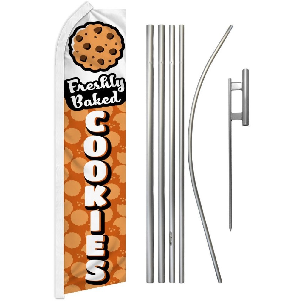 Fresh Baked Cookies Super Flag & Pole Kit - Flags Importer