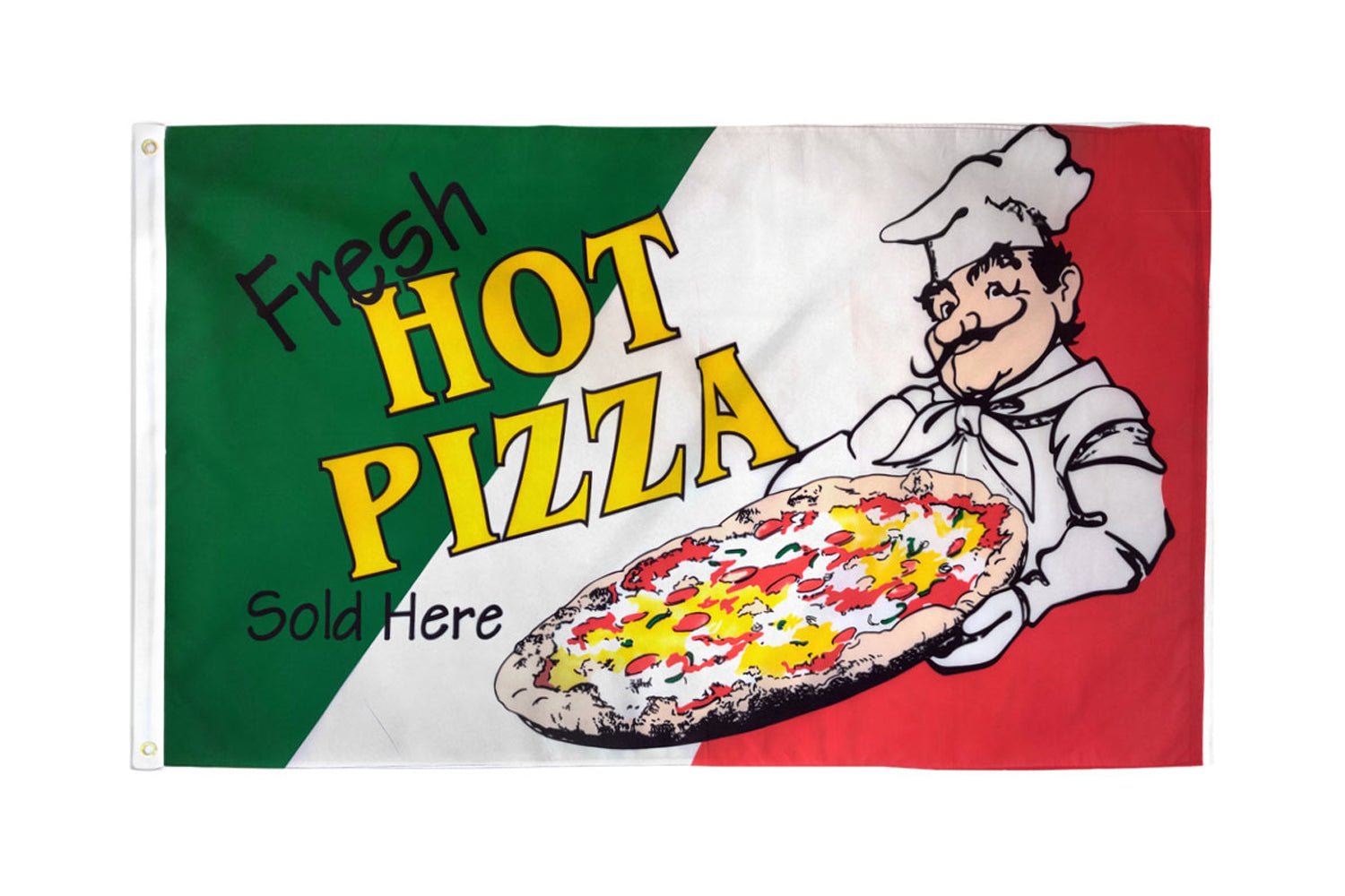 Fresh Hot Pizza Flag 3x5ft Poly - Flags Importer