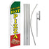 Fresh Hot Pizza Super Flag & Pole Kit - Flags Importer