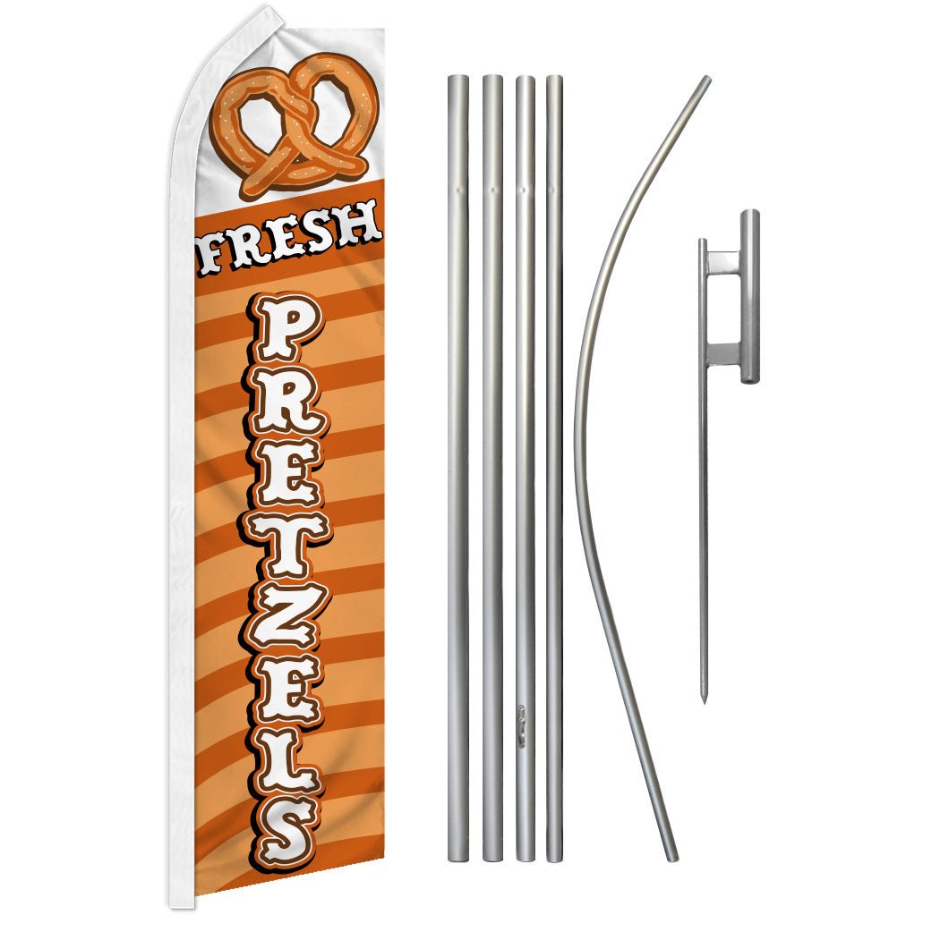 Fresh Pretzels Super Flag & Pole Kit - Flags Importer