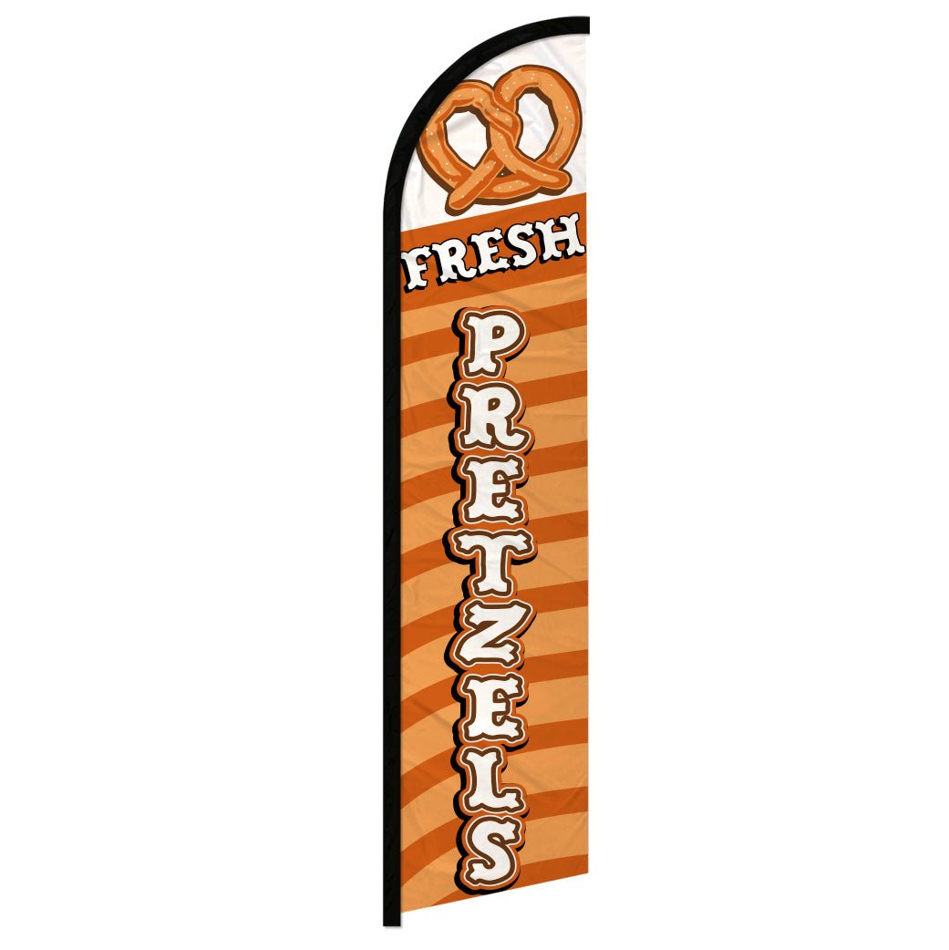 Fresh Pretzels Windless Banner Flag - Flags Importer