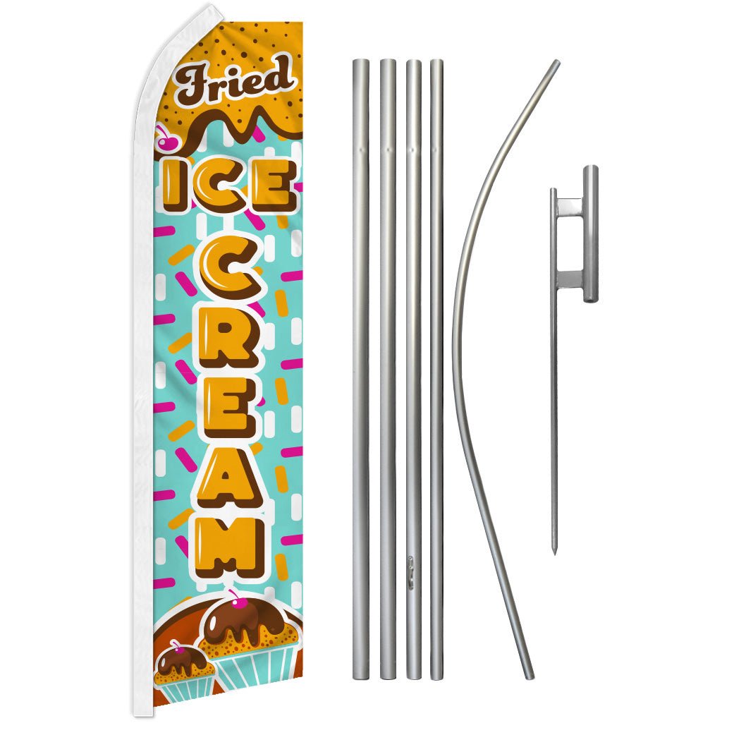 Fried Ice Cream Super Flag & Pole Kit - Flags Importer