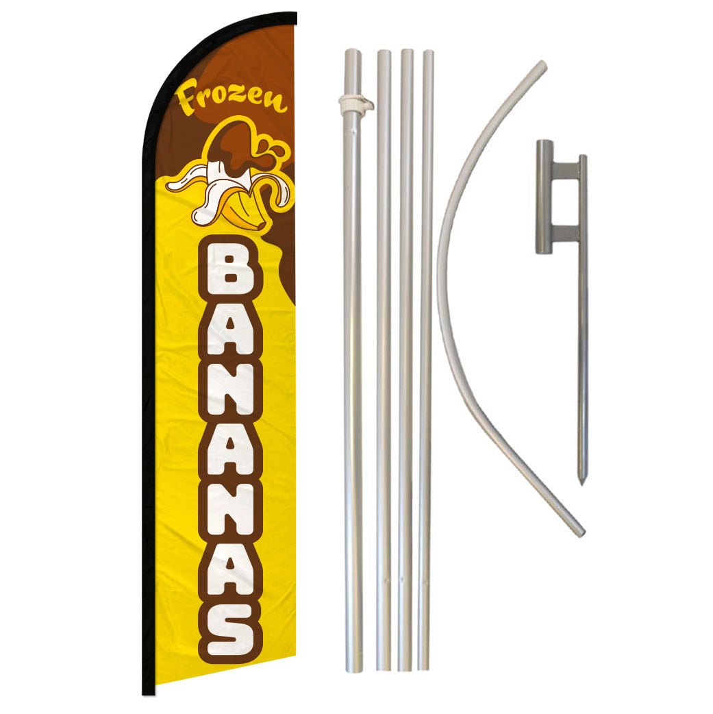 Frozen Bananas Windless Banner Flag & Pole Kit - Flags Importer