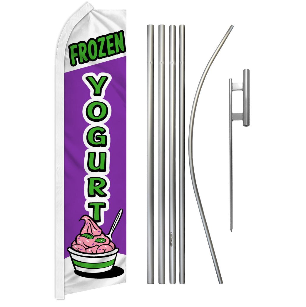 Frozen Yogurt Super Flag & Pole Kit - Flags Importer