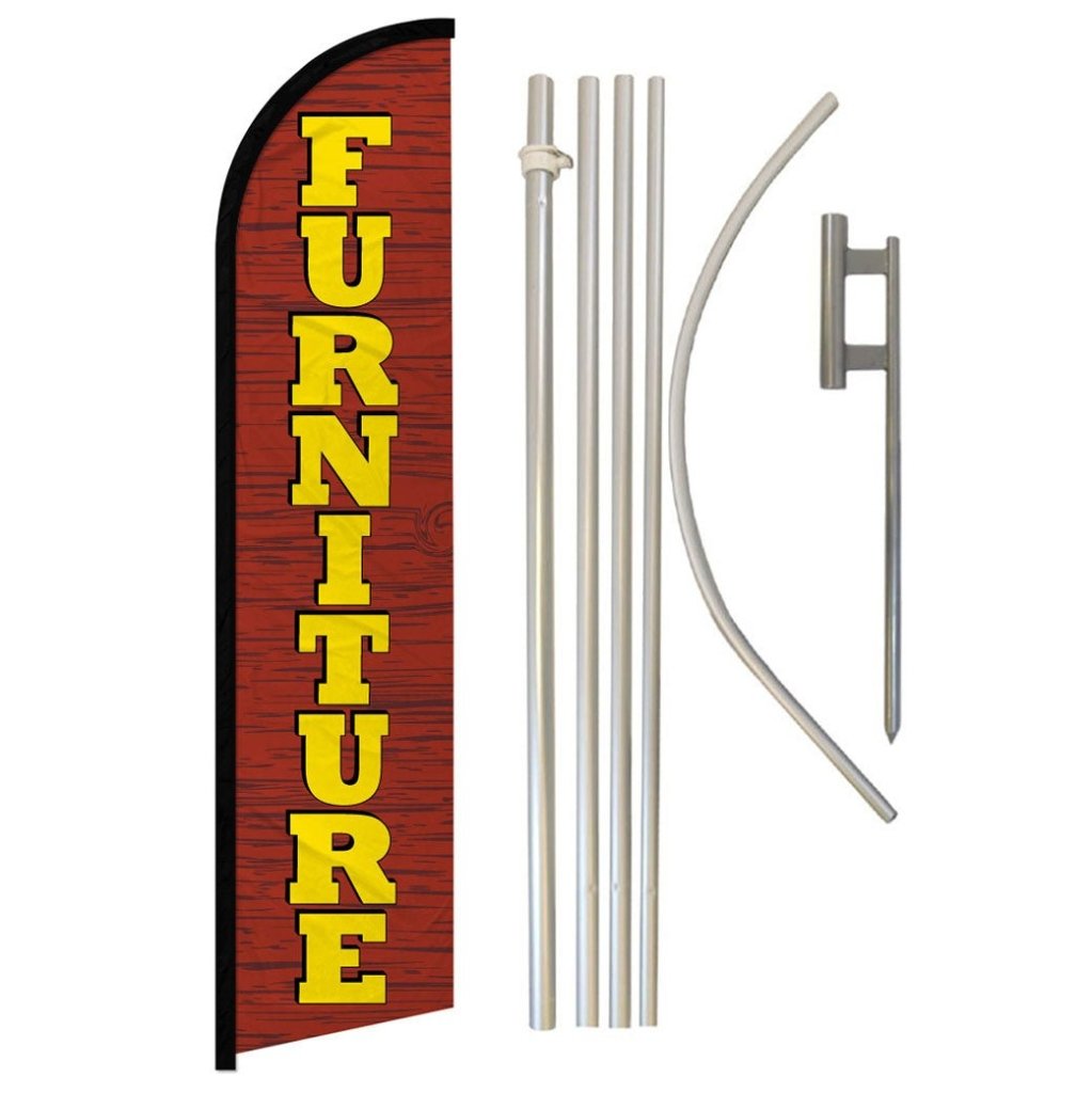 Furniture Windless Banner Flag & Pole Kit - Flags Importer