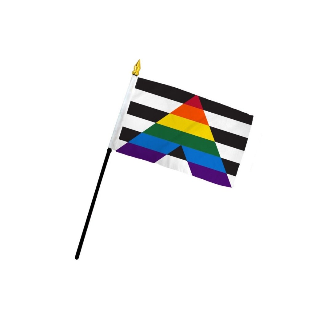 Gay Straight Alliance 4x6in Stick Flag - Flags Importer