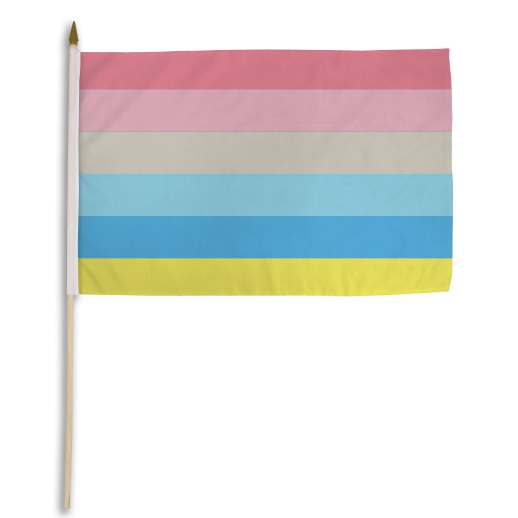 Genderflux 12x18in Stick Flag - Flags Importer