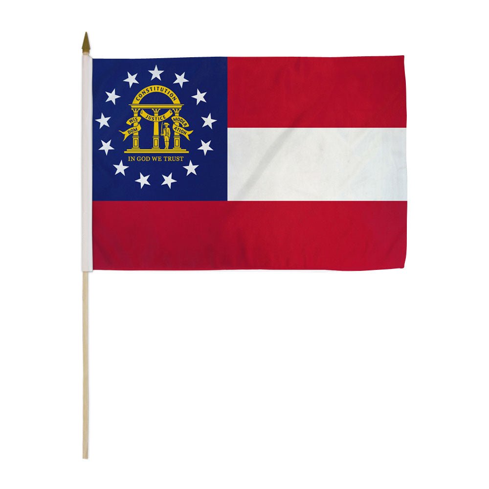 Georgia (State) 12x18in Stick Flag - Flags Importer