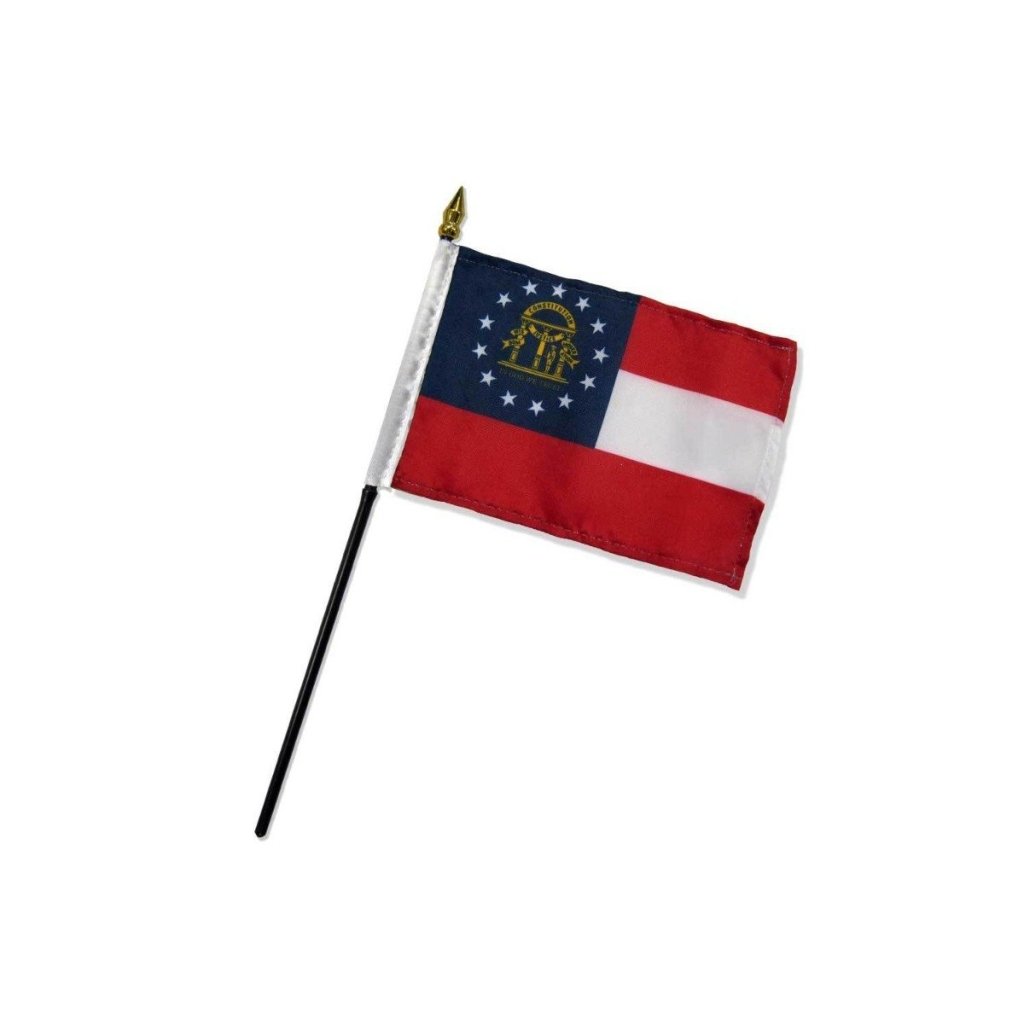 Georgia (State) 4x6in Stick Flag - Flags Importer