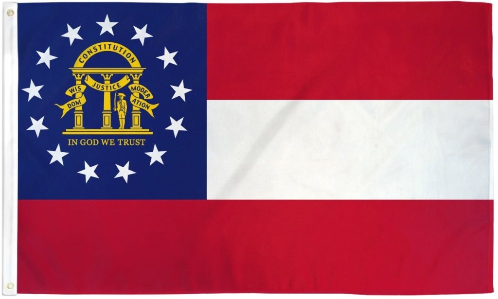 Georgia (State) Flag 2x3ft Poly - Flags Importer