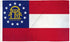 Georgia (State) Flag 2x3ft Poly - Flags Importer