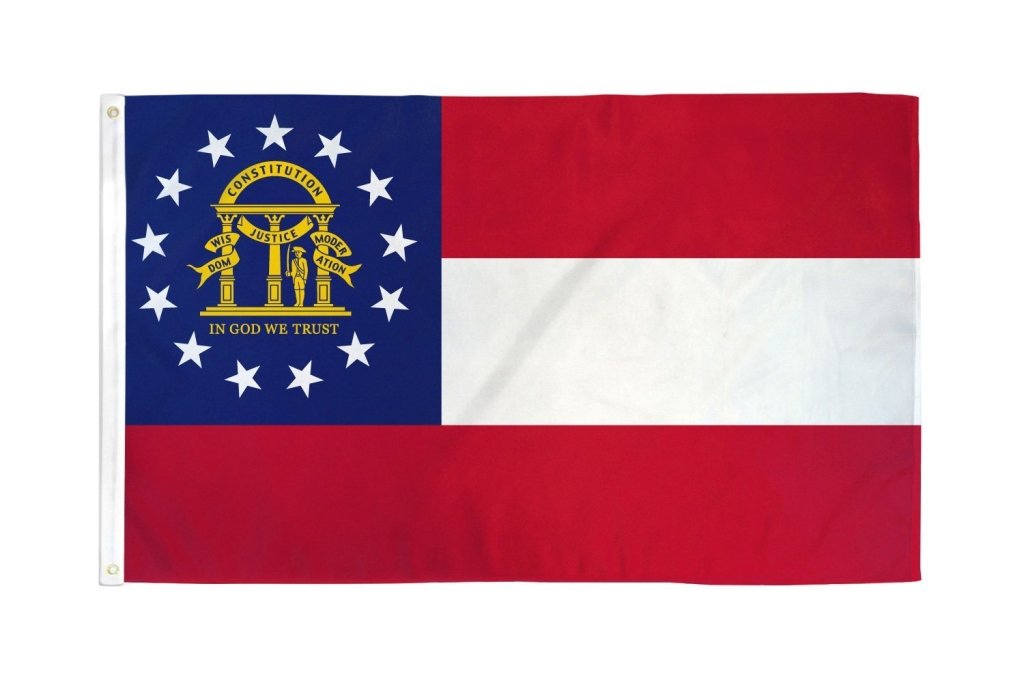 Georgia (State) Flag 2x3ft Poly - Flags Importer