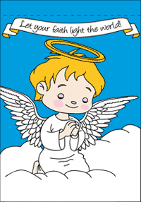 Angel Boy Garden Printed Polyester Garden Flag 28in by 40in