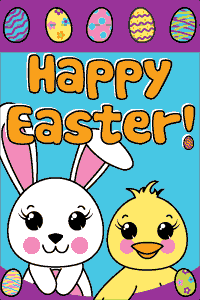 Happy Easter Garden Printed Polyester Garden Flag 24in by 36in