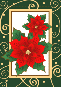 Poinsettias Garden Printed Polyester Garden Flag 28in by 40in