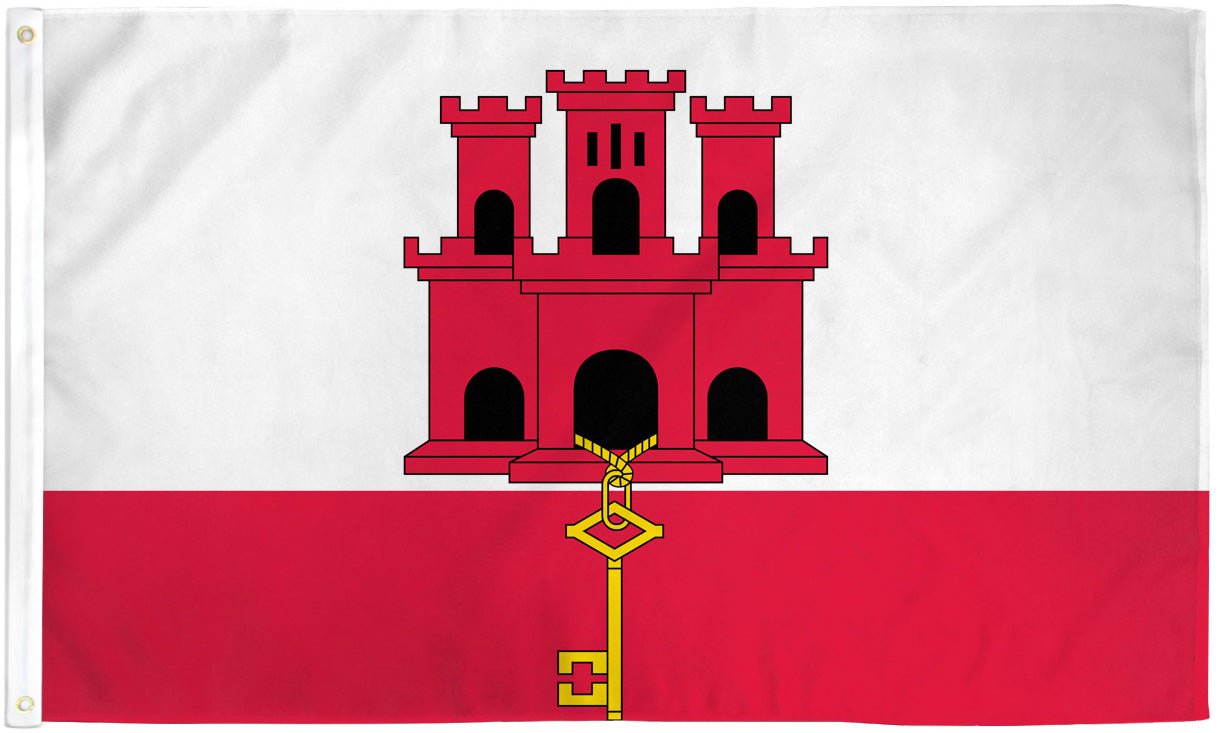 Gibraltar Flag 3x5ft Poly - Flags Importer