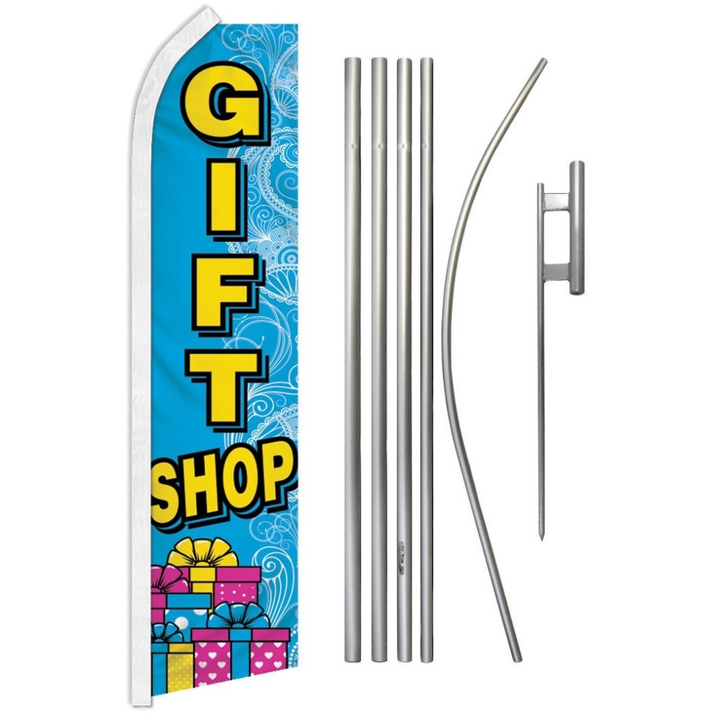 Gift Shop Super Flag & Pole Kit - Flags Importer