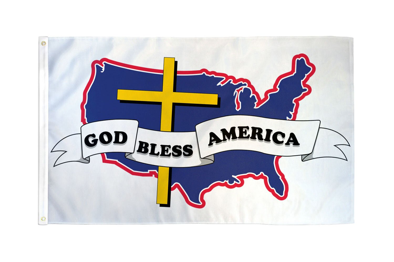 God Bless America Flag 3x5ft Poly - Flags Importer